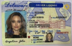 Delaware Driver License - Delaware Scannable IDS