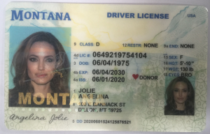 Montana Driver License - Montana Scannable IDS